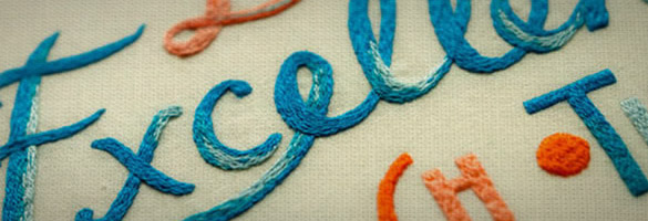 Typographie et broderie : oh ouiii ! typo Typographie et broderie : oh ouiii !